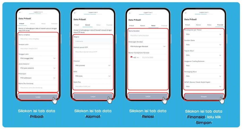 KYC isi data diri lengkap indodax