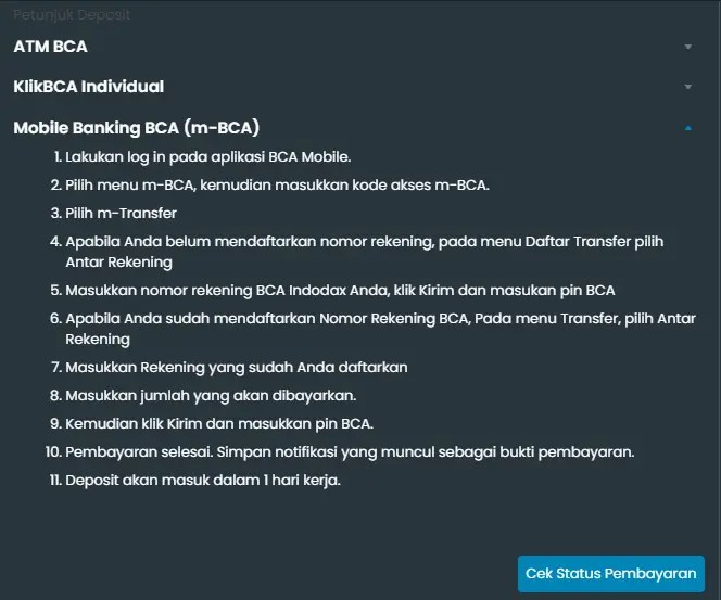 petunjuk deposit rupiah indodax